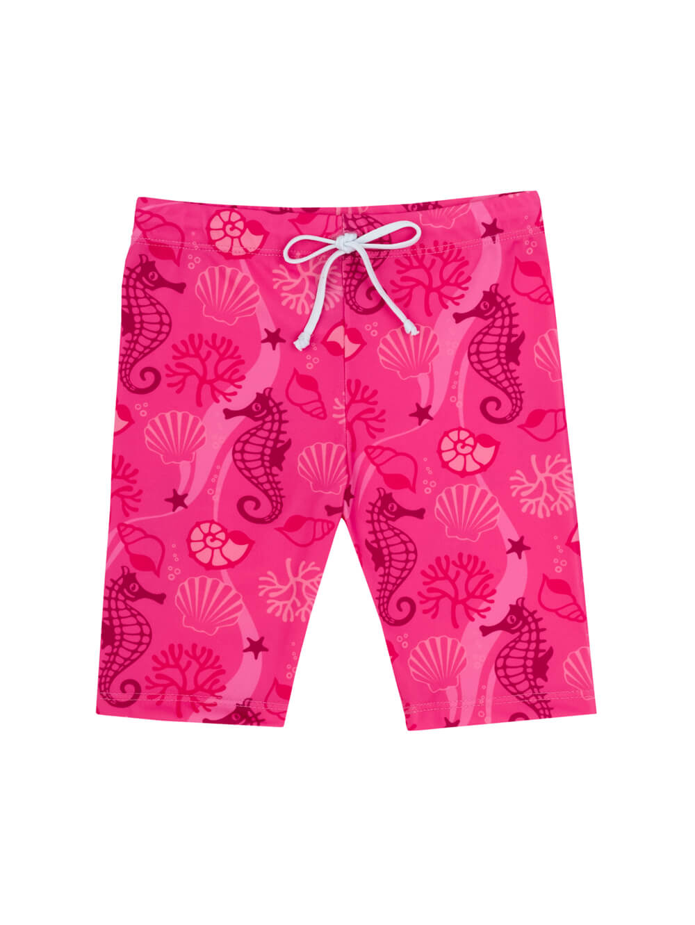 UV Swim Shorts Pink seahorse - Girl